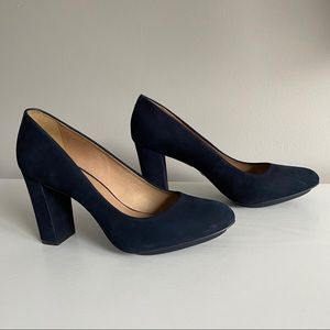 NWT Minelli Paris Navy Suede Pumps